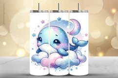 Whale Tumbler Wrap| Tumbler Sublimation Wrap Product Image 1