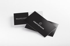 Simple Black Minimalist Business Card Template Product Image 3