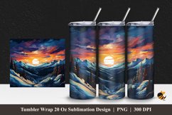 Hill View Tumbler Wrap Sublimation Design 1 Product Image 1