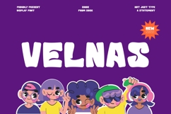 Velnas || Modern Playful Display Font Product Image 1