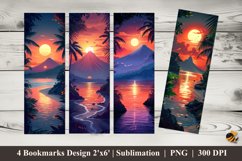 Sunset Landscape Bookmark Sublimation Design Product Image 1
