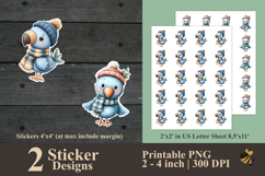 Cute Flamingo Sticker Designs PNG Product Image 1