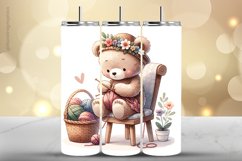 Bear Tumbler Wrap| Tumbler Sublimation Wrap Product Image 1