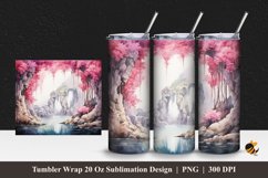 Edelweiss Waterfall Tumbler Wrap Sublimation Design 1 Product Image 1
