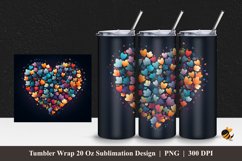 Beauty Love Tumbler Wrap Sublimation Design 1 Product Image 1