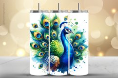 Peacock Tumbler Wrap| Tumbler Sublimation Wrap Product Image 1