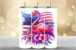 Flamingo Tumbler Wrap| Tumbler Sublimation Wrap Product Image 1