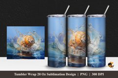 Snail Shell Tumbler Wrap Sublimation Design 1 Product Image 1