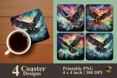 Fantasy Eagle Coaster Sublimation Designs Product Image 1