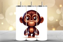 Monkey Tumbler Wrap| Tumbler Sublimation Wrap Product Image 1