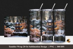Chinese Garden Tumbler Wrap Sublimation Design 1 Product Image 1