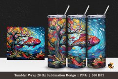 Seabed Tumbler Wrap Sublimation Design 1 Product Image 1