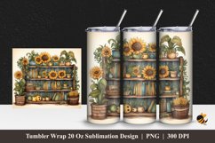 Library Tumbler Wrap Sublimation Design 1 Product Image 1