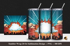 Comic Effect Tumbler Wrap Sublimation Design 1 Product Image 1