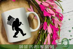 Bigfoot Patriotic SVG | Funny Sasquatch 4th july SVG Product Image 2
