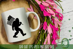 Bigfoot Patriotic SVG | Funny Sasquatch 4th july SVG Product Image 2
