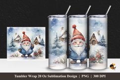 Happy Winter Tumbler Wrap Sublimation Design 1 Product Image 1