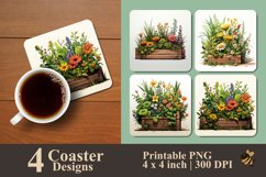 Wild Plants Coaster Sublimation Designs Product Image 1