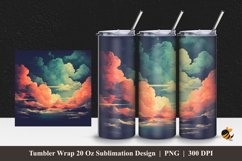 Retro Cloud Tumbler Wrap Sublimation Design 1 Product Image 1