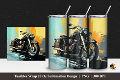 Motorbike Tumbler Wrap Sublimation Design 1 Product Image 1