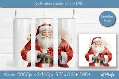 Christmas tumbler wrap 20 Oz sublimation Xmas Santa Tumbler Product Image 1