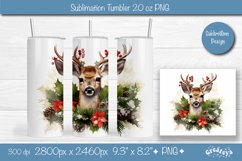 Christmas tumbler wrap png 20 Oz sublimation Xmas Animal Product Image 1