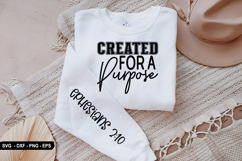 Created for a purpose - Christian Sleeve T-Shirt Design Product Image 2