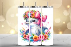 Dolphain Tumbler Wrap| Tumbler Sublimation Wrap Product Image 1