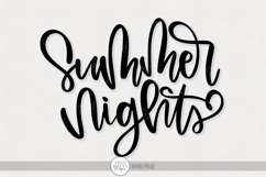 Summer Nights SVG | Relaxed Seasonal Quote for Summer Crafts Product Image 1