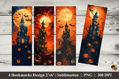 Haunted House Bookmarks Sublimation Design Product Image 1