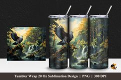 Big Bird Waterfall Tumbler Wrap Sublimation Design 1 Product Image 1