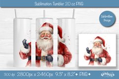 Christmas tumbler wrap 20 Oz sublimation Xmas Santa Tumbler Product Image 1
