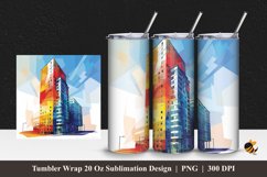Building Tumbler Wrap Sublimation Design 1 Product Image 1