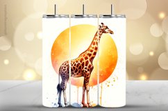 Girraffe Tumbler Wrap| Tumbler Sublimation Wrap Product Image 1