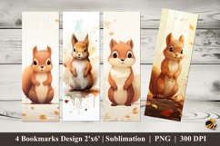 Squirrel Joy Bookmarks Sublimation Design Product Image 1