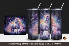 Unicorn Fantasy Tumbler Wrap Sublimation Design 1 Product Image 1