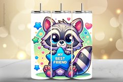 Raccon Tumbler Wrap| Tumbler Sublimation Wrap Product Image 1