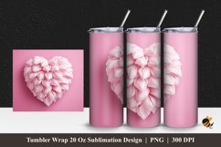 Pink Love Tumbler Wrap Sublimation Design 1 Product Image 1