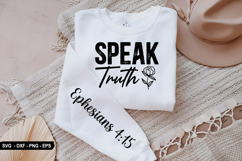 Speak Truth - Christian Sleeve T-Shirt Design Product Image 2