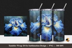 Pea Flowers Tumbler Wrap Sublimation Design 1 Product Image 1