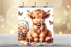 Highland Cow Tumbler Wrap| Tumbler Sublimation Wrap Product Image 1