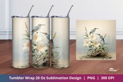 Lily and Bird Tumbler Wrap Sublimation 1 Product Image 1
