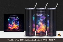 Nebula and Jar Tumbler Wrap Sublimation Design 1 Product Image 1