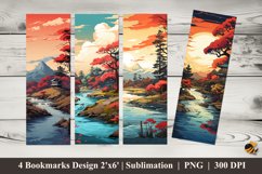 Nature Landscape Bookmarks Sublimation Design Product Image 1