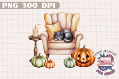 Halloween Cute Watercolor Clipart PNG Pastel Ghost Design Product Image 1