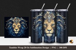Lion Fantasy Tumbler Wrap Sublimation Design 1 Product Image 1
