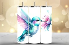 Humming Bird Tumbler Wrap| Tumbler Sublimation Wrap Product Image 1