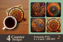 Ancient Tribal Coaster Sublimation Designs Product Image 1