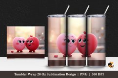 Compatible Love Tumbler Wrap Sublimation Design 1 Product Image 1