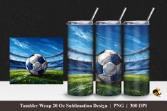 Painting Soccer Tumbler Wrap Sublimation Design 1 Product Image 1